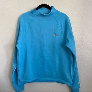 Champion Women’s Aqua Mockneck Sweatshirt Size M